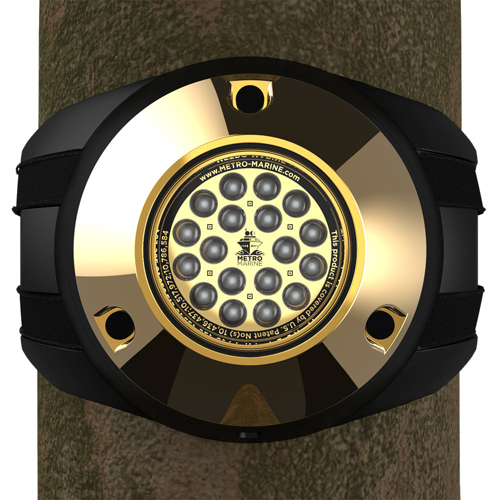 Metro Marine HighOutput Piling Mount Underwater Light wIntelligent Monochromatic LEDs Blue 90 Beam FPMR1B390