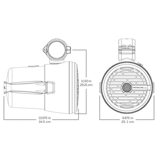 Roswell R1 8 Tower Speakers Black 100W RMS 200W Peak Power C9201711