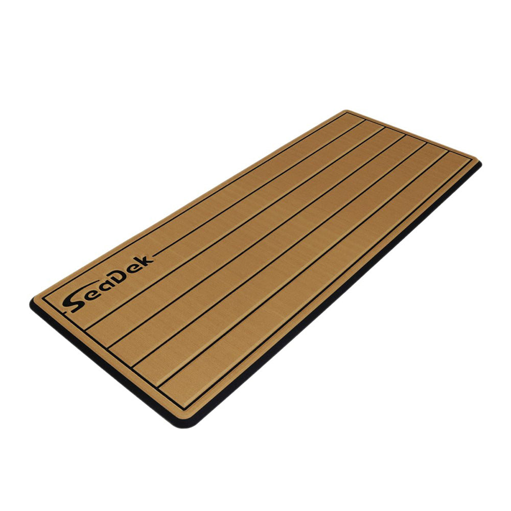 SeaDek 14 x 36 20mm Dual Density Small Teak Helm Pad wSeaDek Logo Brushed Texture MochaBlack 3556mm x 9144mm x 20mm