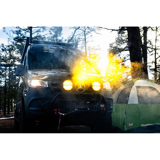 RIGID Industries 360Series Amber Pro 9 Offroad Spot Beam wAmber Backlight Pod Single 36522