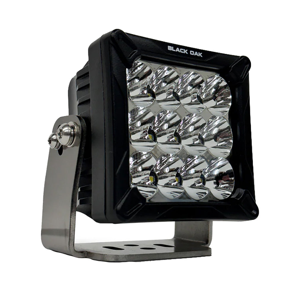 Black Oak 4 LED Pod Light Black Housing Bracket Mount 120W Combo Beam 4CPOD