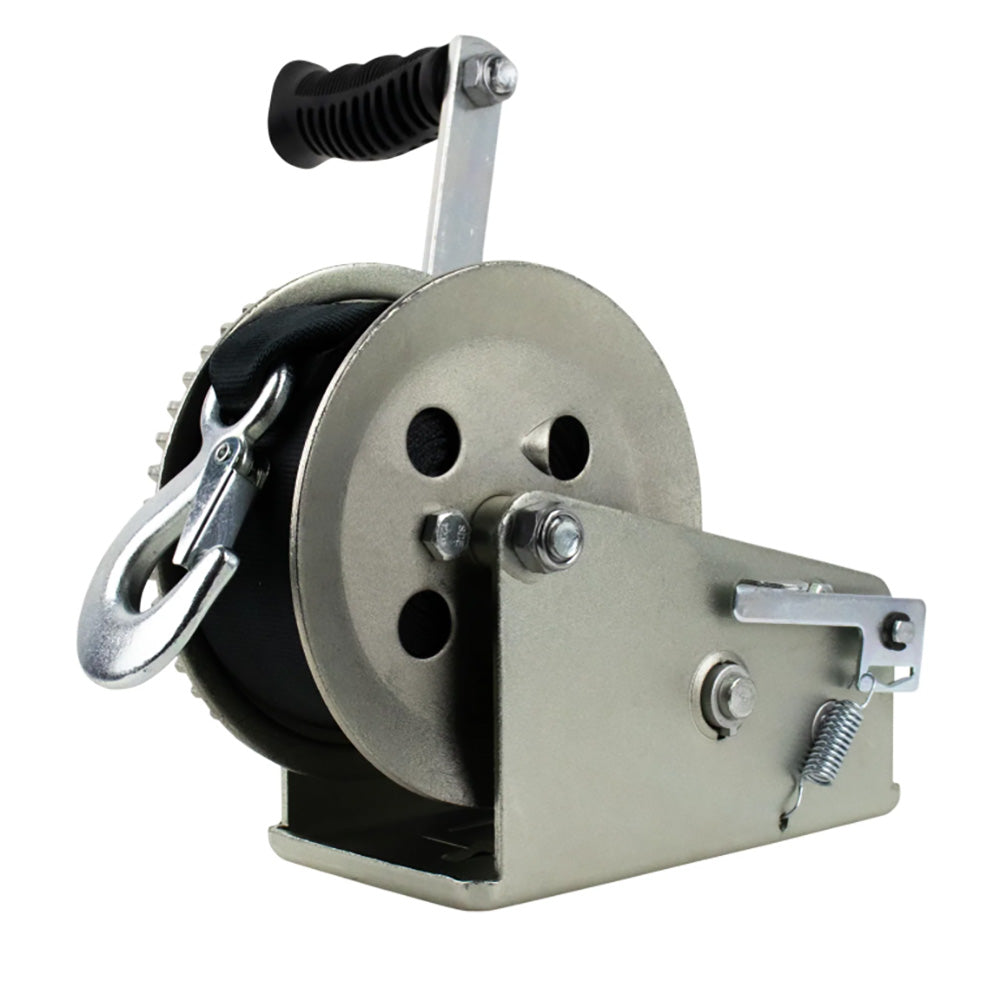 Powerwinch Utility Series Winch 2000lb 2 Speed 8 Crank Arm Zinc 21500W20008ZR