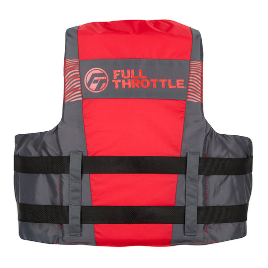 Full Throttle Adult Nylon Life Jacket SM BlackRed 11220010003026