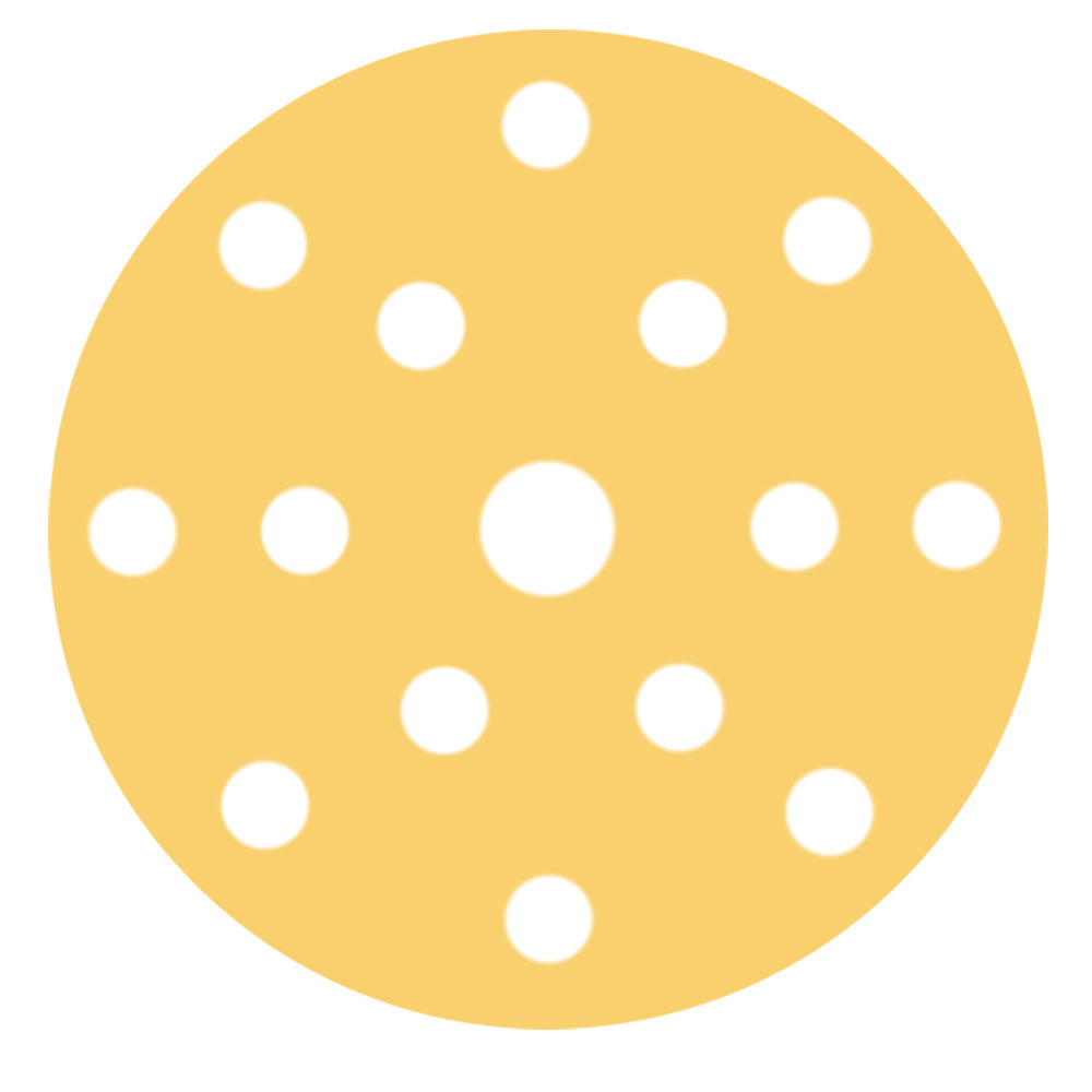RUPES MULTIPURPOSE Paper Abrasive Discs 150MM 6 15 Holes P400 Grit Box of 100pcs 945PD400