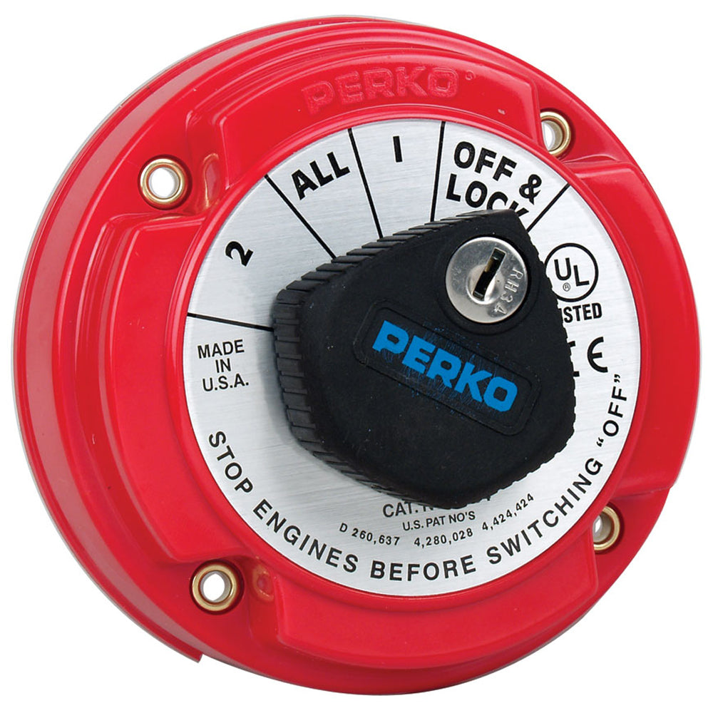 Perko 8504DP Medium Duty Battery Selector Switch wAlternator Field Disconnect Key Lock 8504DP