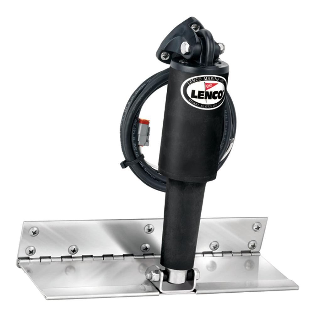 Lenco 4 x 12 Limited Space Trim Tab Kit wo Switch Kit 12V ElectroPolished Short Actuator 15088101
