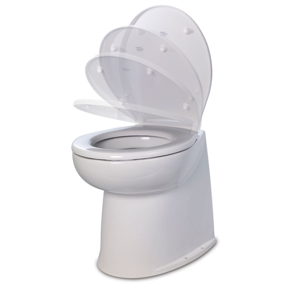 Jabsco 17 Deluxe Flush Fresh Water Electric Toilet wSoft Close Lid 24V 580403024