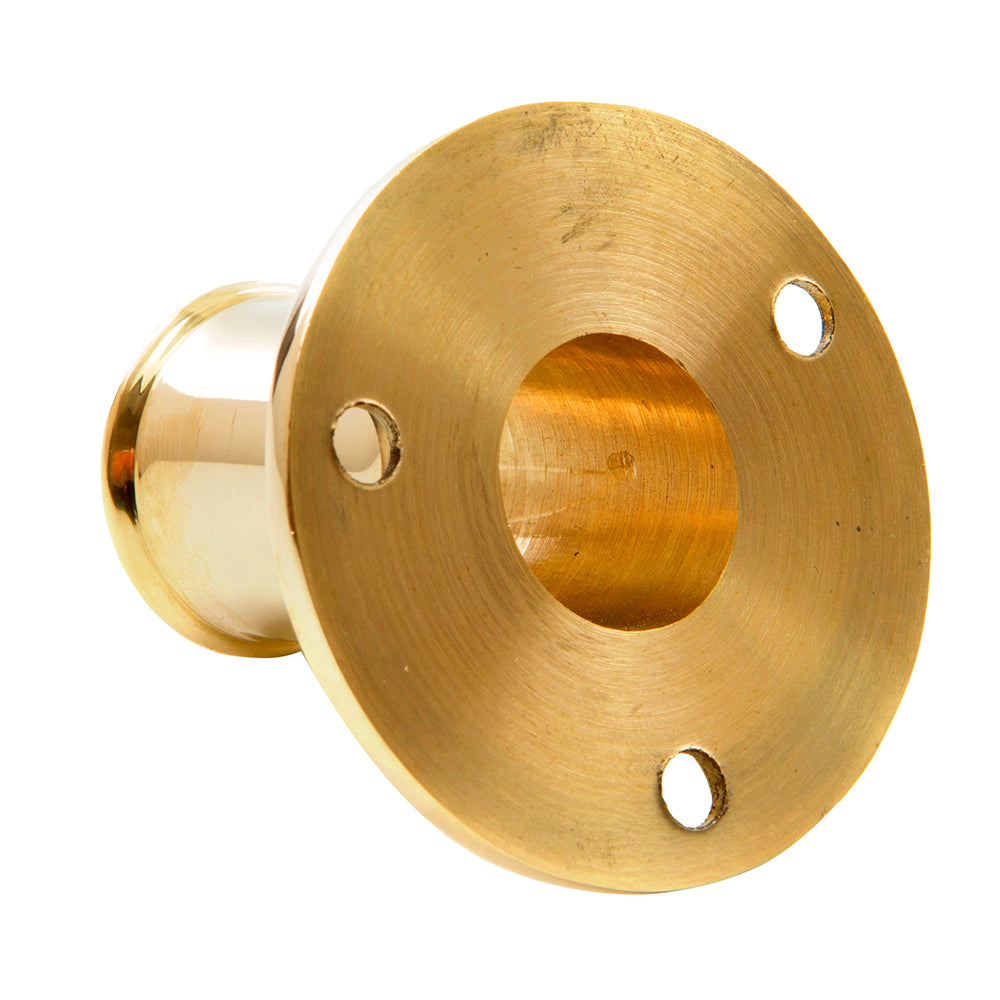 Whitecap TopMounted Flag Pole Socket Polished Brass 34 ID S5001B