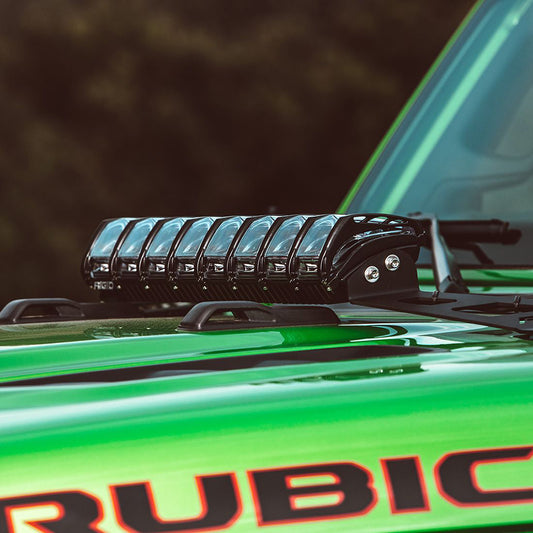 RIGID Industries 2018 Jeep Wrangler JL Adapt Hood Mount f20 Adapt Lightbar 41665