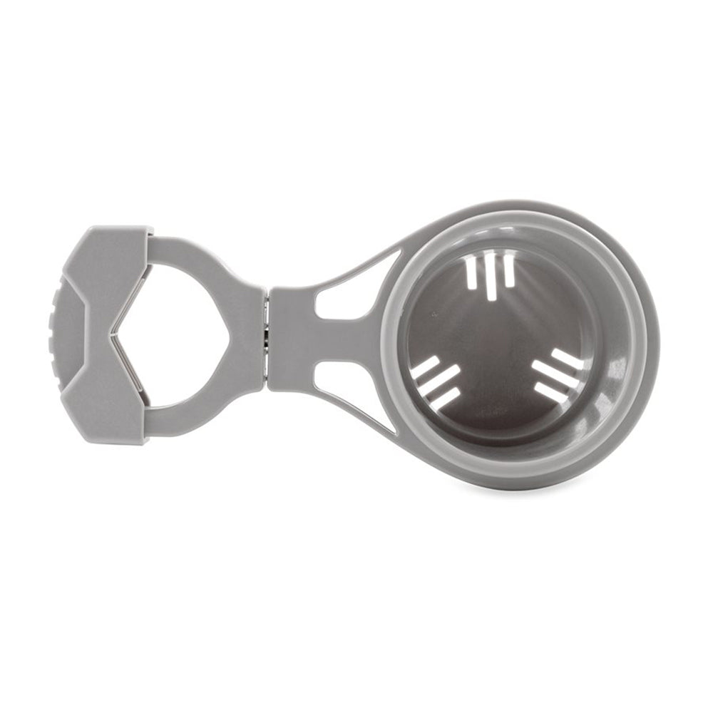 Camco ClampOn Rail Mounted Cup Holder Large for Up to 2 Rail Grey 53092