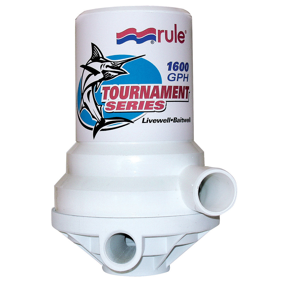 Rule Tournament Series 1600 GPH Livewell Pump Dual Port 209FDP