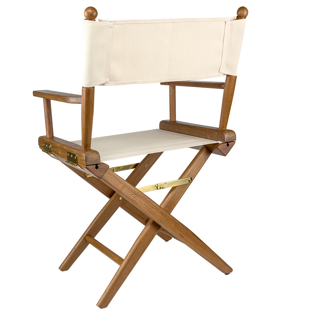 Whitecap Directors Chair wNatural Seat Covers Teak 60044