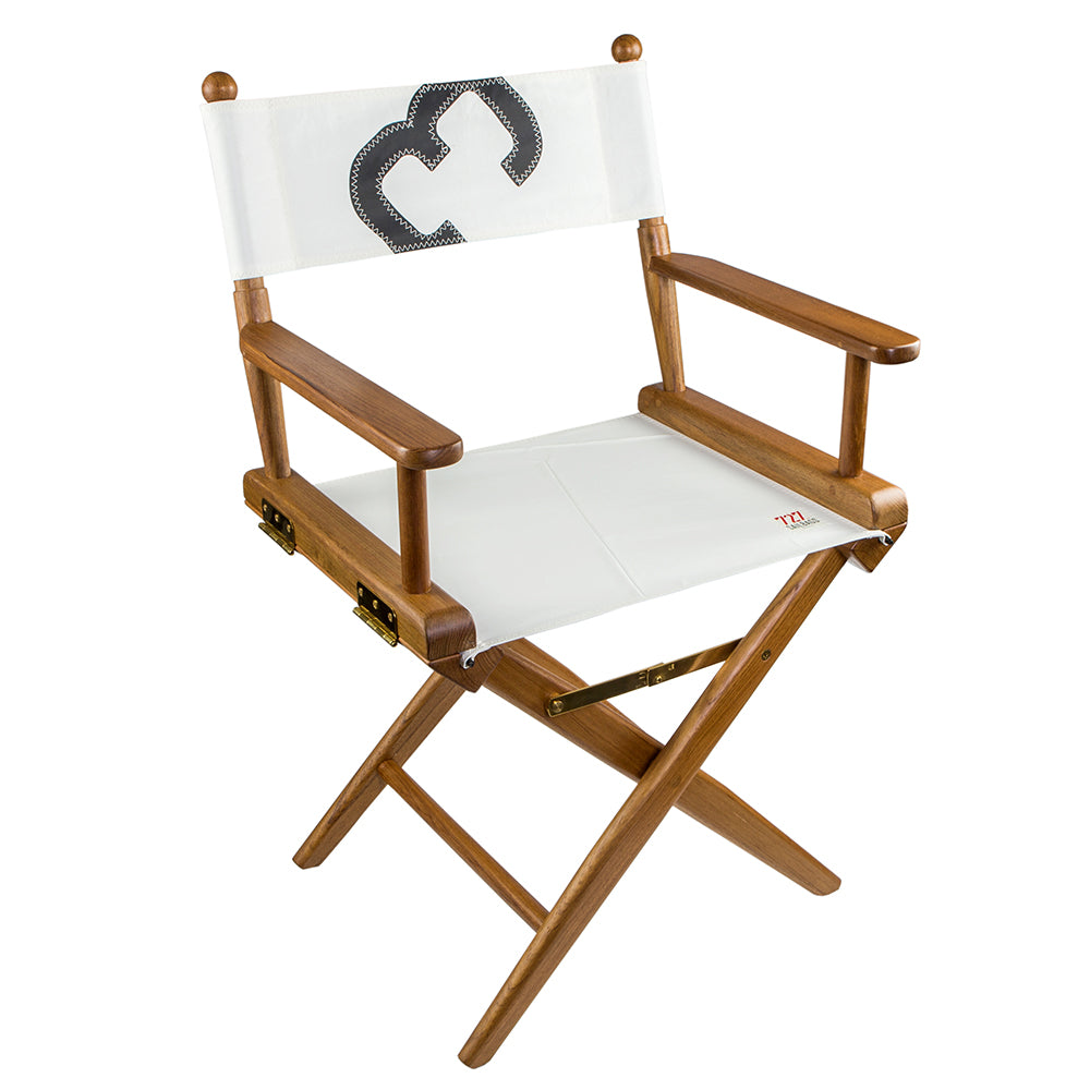 Whitecap Directors Chair wSail Cloth Seating Teak 61044