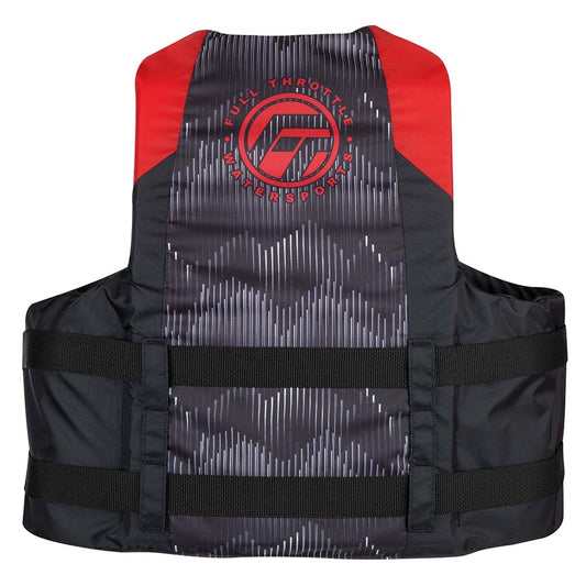 Full Throttle Adult Nylon Life Jacket LXL RedBlack 11220010005022