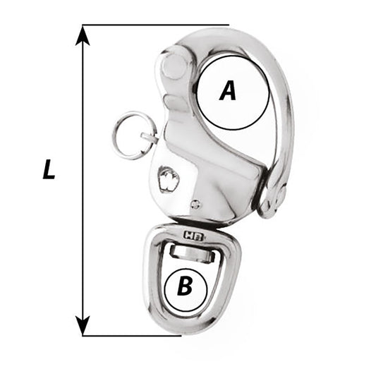 Wichard 434 Snap Shackle wSwivel Eye 02477