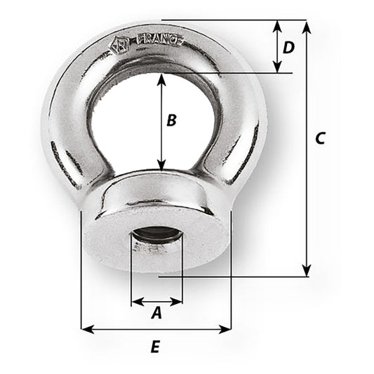 Wichard 38 Eye Nut 1316 Diameter 06351