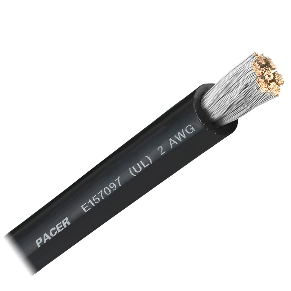 Pacer Black 2 AWG Battery Cable Sold By The Foot WUL2BKFT