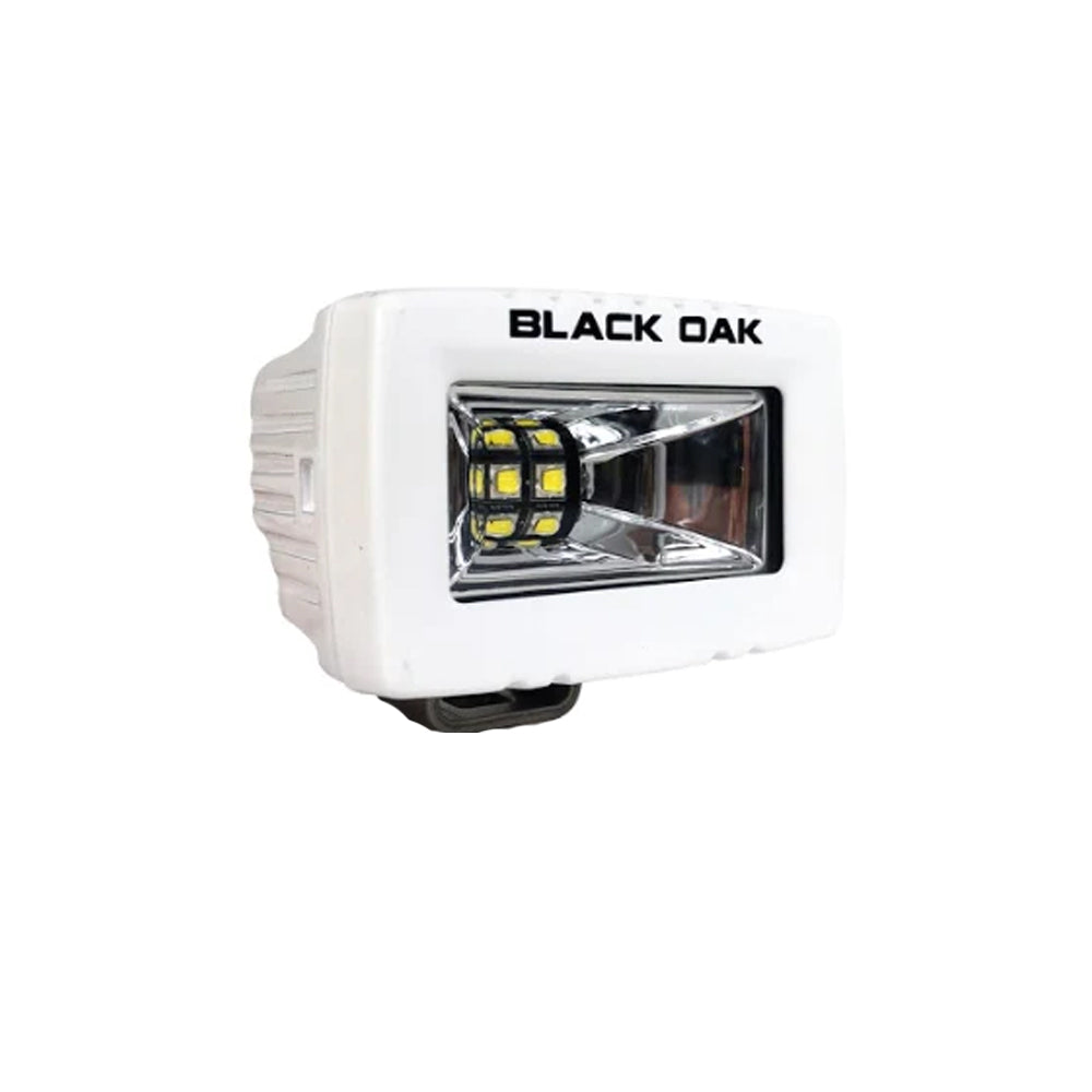 Black Oak 2 Marine Spreader Light Scene Optics White Housing Pro Series 30 2MSS