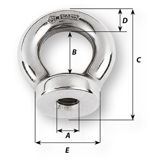 Wichard 12mm Eye Nut Thread M16 x 200mm 06368
