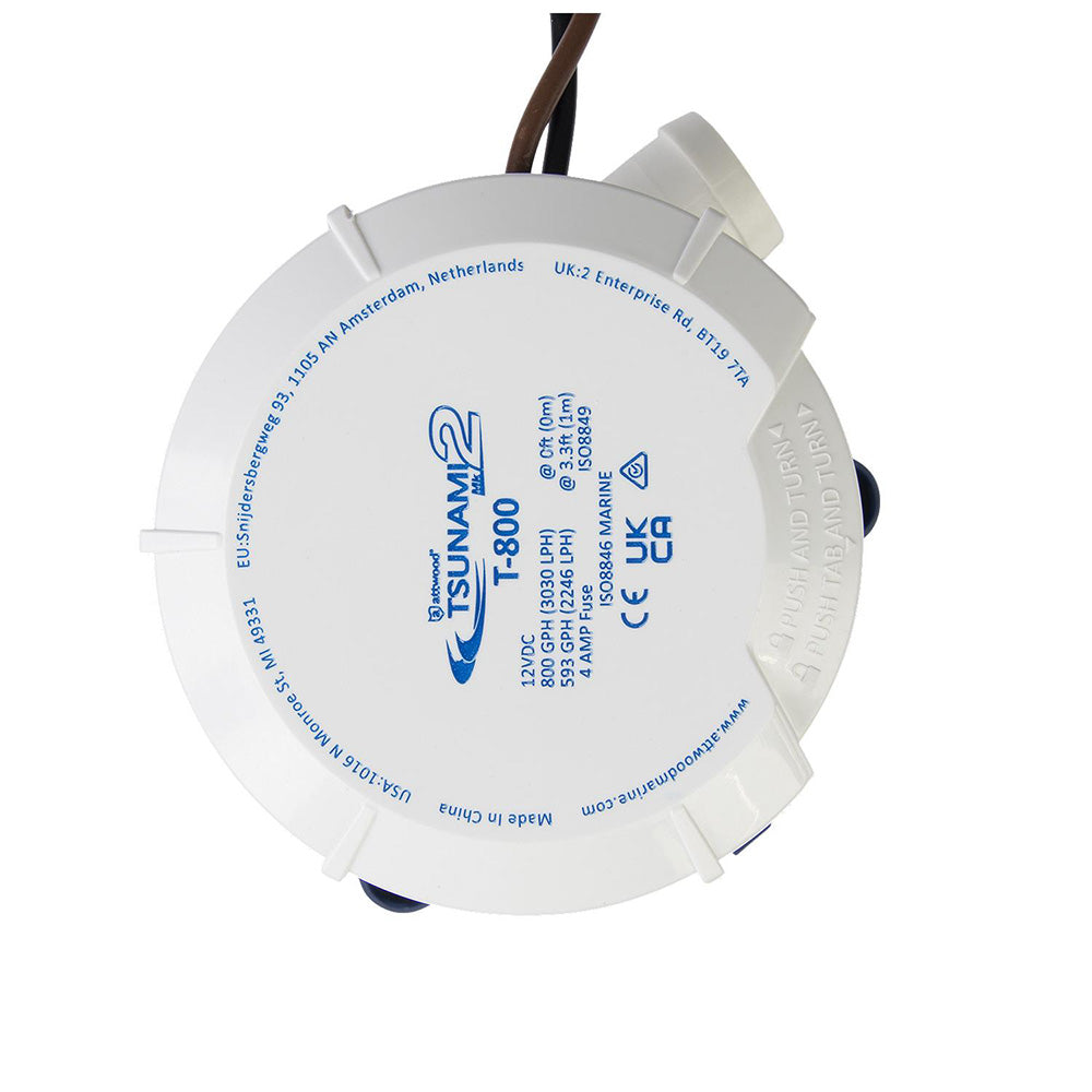 Attwood Tsunami MK2 Manual Bilge Pump T800 800 GPH 12V 56087