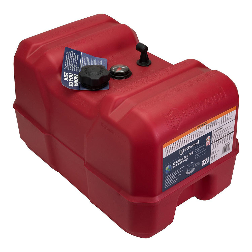 Attwood Portable Fuel Tank 12 Gallon wGauge 8812LPG2