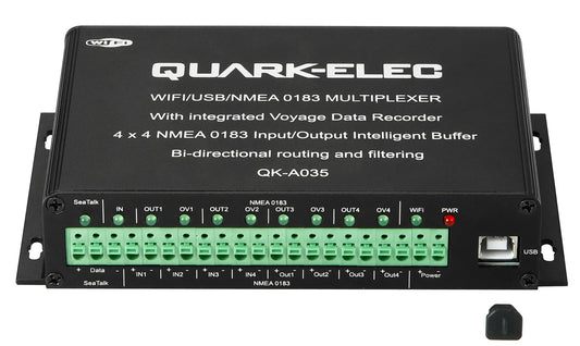 Quark-Elec QK-A035 NMEA 0183 4×4 multiplexer with SeaTalk converter + integrated voyage data recorder