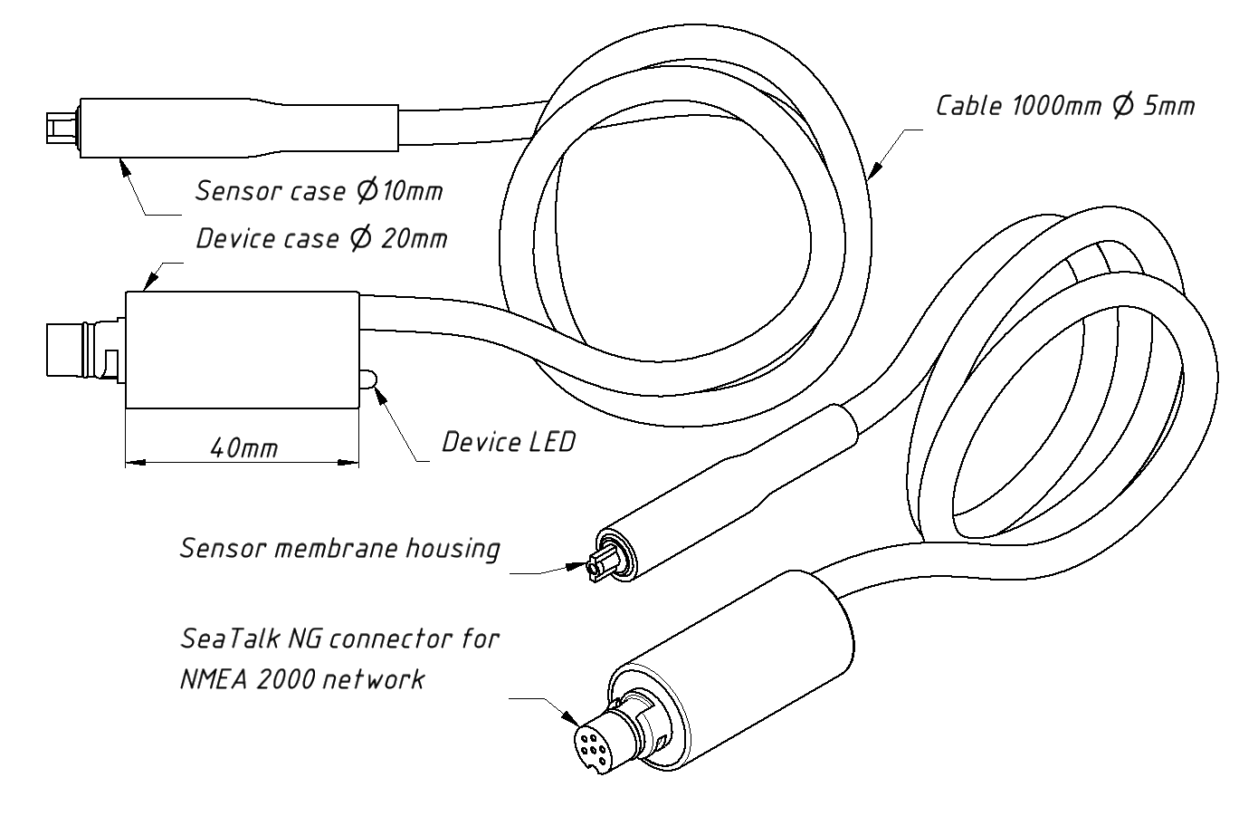 Yacht Devices NMEA 2000 Humidity Sensor YDHS-01