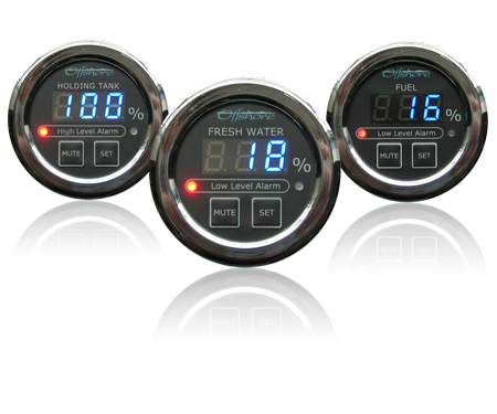 Oceanic Systems Panel Gauge Fresh Water 2" Black Face - 3350-W