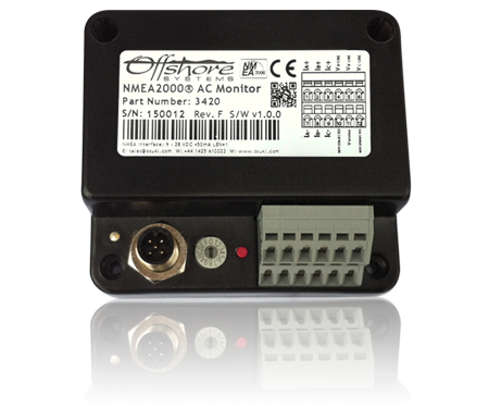 Oceanic Systems AC Monitor w/ 200A Slg Phase AC Current - 3420