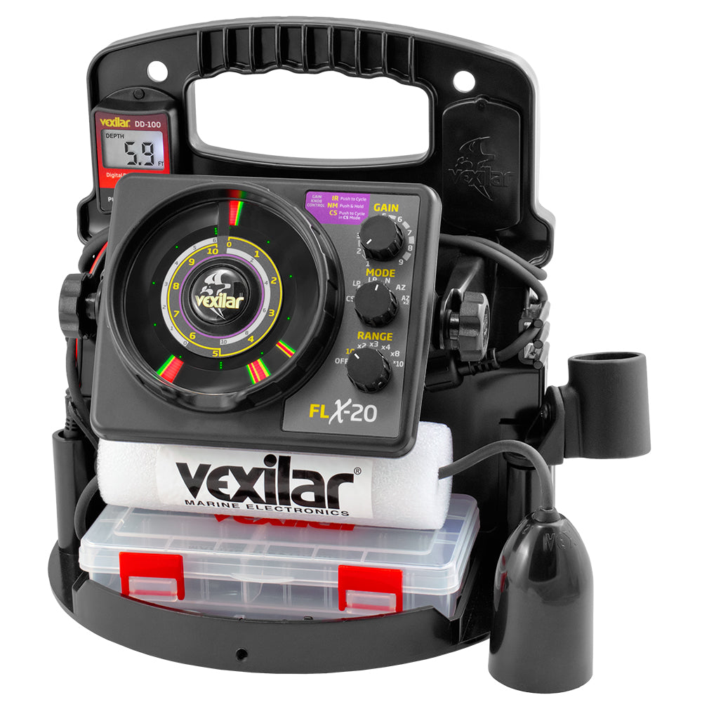 Vexilar FLX-28 And Lithium Ion Battery Ice Fishing Flasher Combo - Pro  Fishing Supply