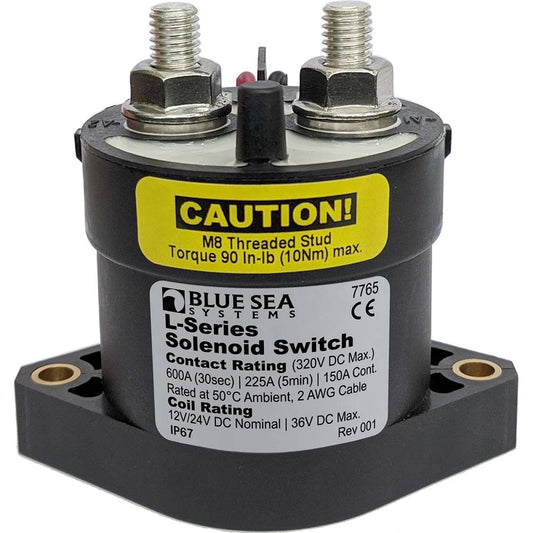 Blue Sea 7765 L-Series Solenoid Switch - 50A - 12/24V DC [7765]