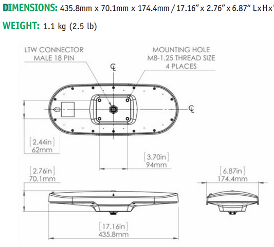 ComNav G1 GNSS Satellite Compass, NMEA 0183, w/15m NMEA 0183 Cable, Manual & CD - 11220005