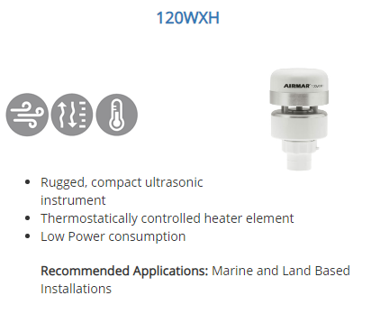 Airmar NMEA 0183/2000 Marine Based WeatherStation w/Relative Humidity - WS-120WX-RH