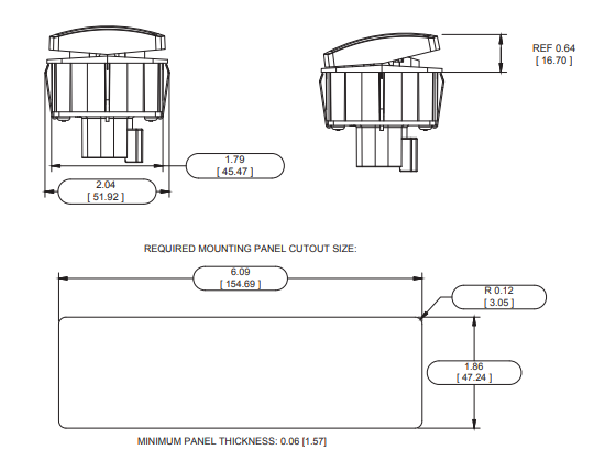 Maretron MPower® VMM6 Series Contura® Digital Switch Module, 6 Rocker - A3801-2