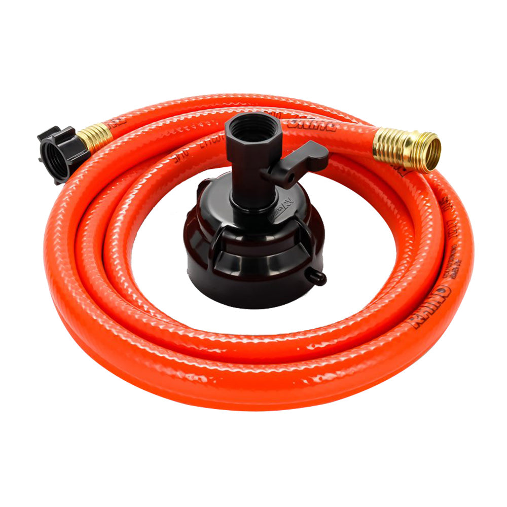 Camco RhinoFlex 10 Clean Out Hose wRinser Cap  58 Internal Diameter 22999