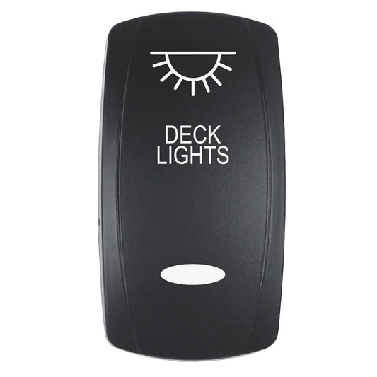 Pacer Actuator  DECK LIGHTS fV Series Contura Switches  Black  Laser Etched TopBottom Light EV2LEDECK