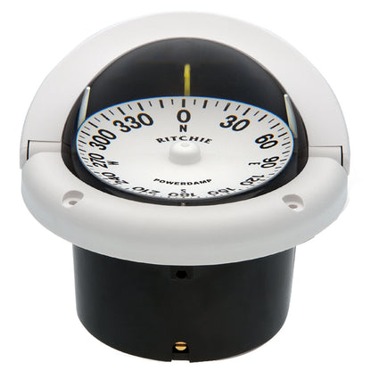Ritchie HF742W Helmsman Compass  Flush Mount  White HF742W