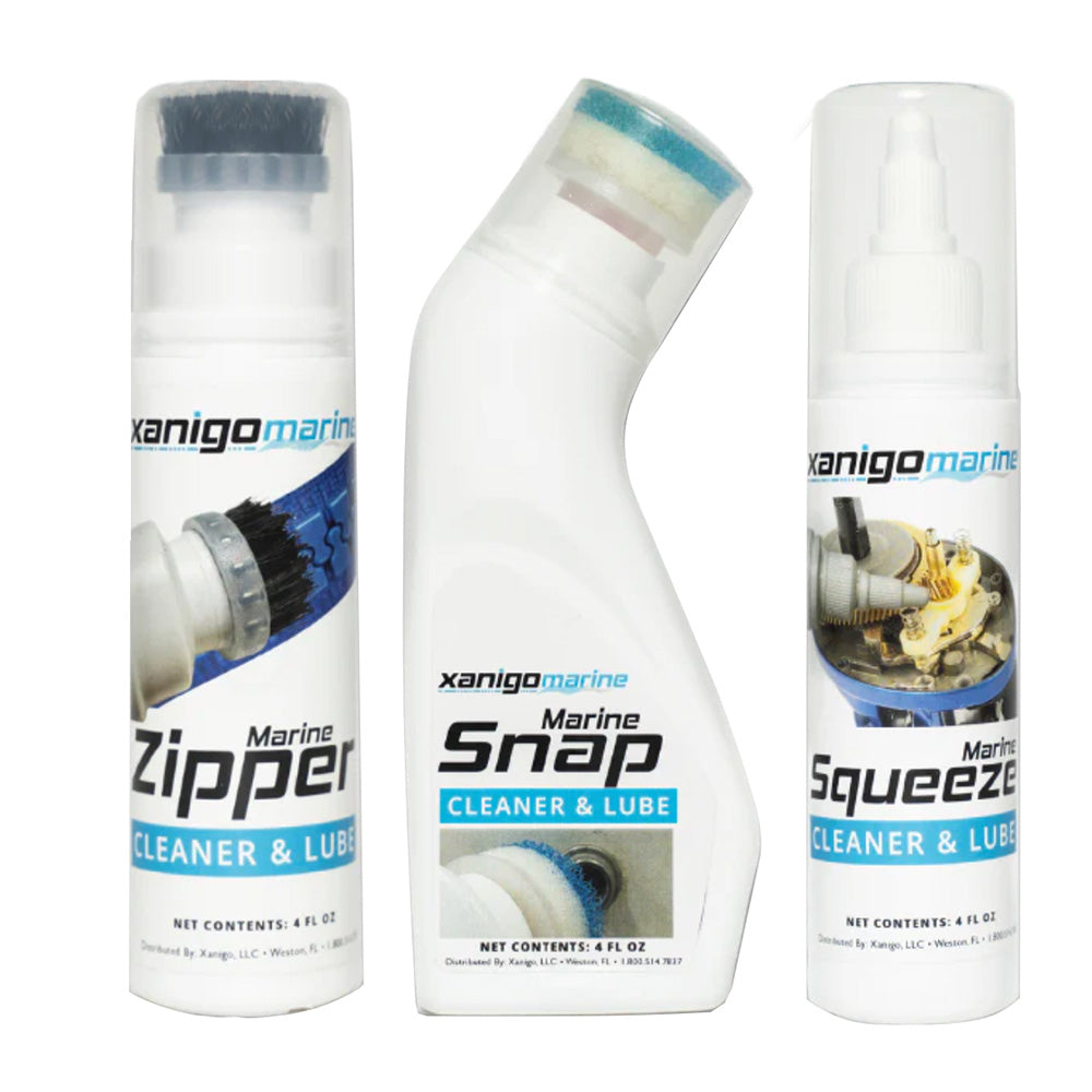 Xanigo Marine 3Piece Marine Zipper  Snap Lube Set XMZSLS3PC