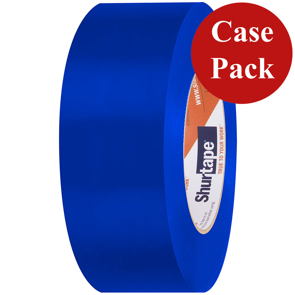 Shurtape UVResistant Marine Heat Shrink Tape  48MM x 55M Roll  Straight Edge Blue Case of 24 Rolls 105731C