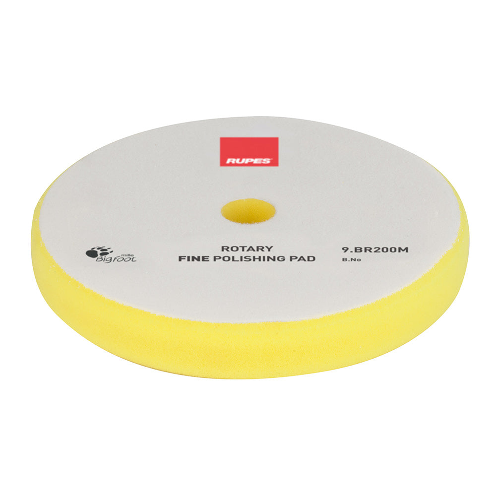 RUPES Rotary Fine Polishing Foam Pad 175180mm  Yellow 9BR200M