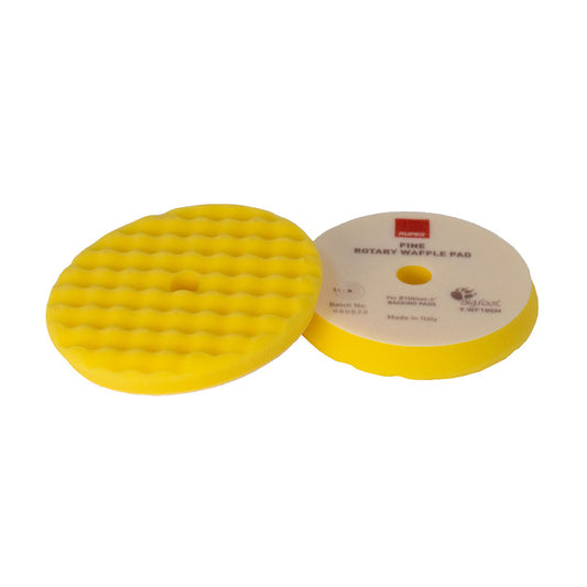 RUPES Velcro Waffle Fine Polishing Pad fRotary Polishers 200mm  Yellow 9WF200M