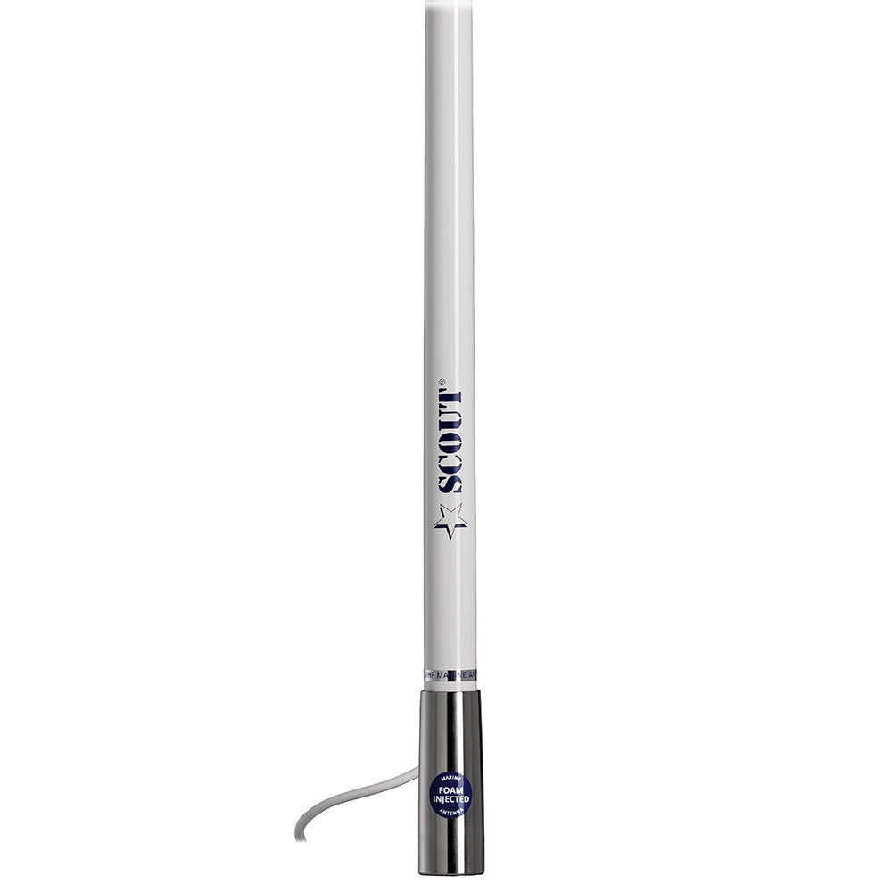 Scout 4 White VHF Antenna 3dB Stainless Steel Ferule w5M RG58 Includes PL259 PF AN NVHF00044T