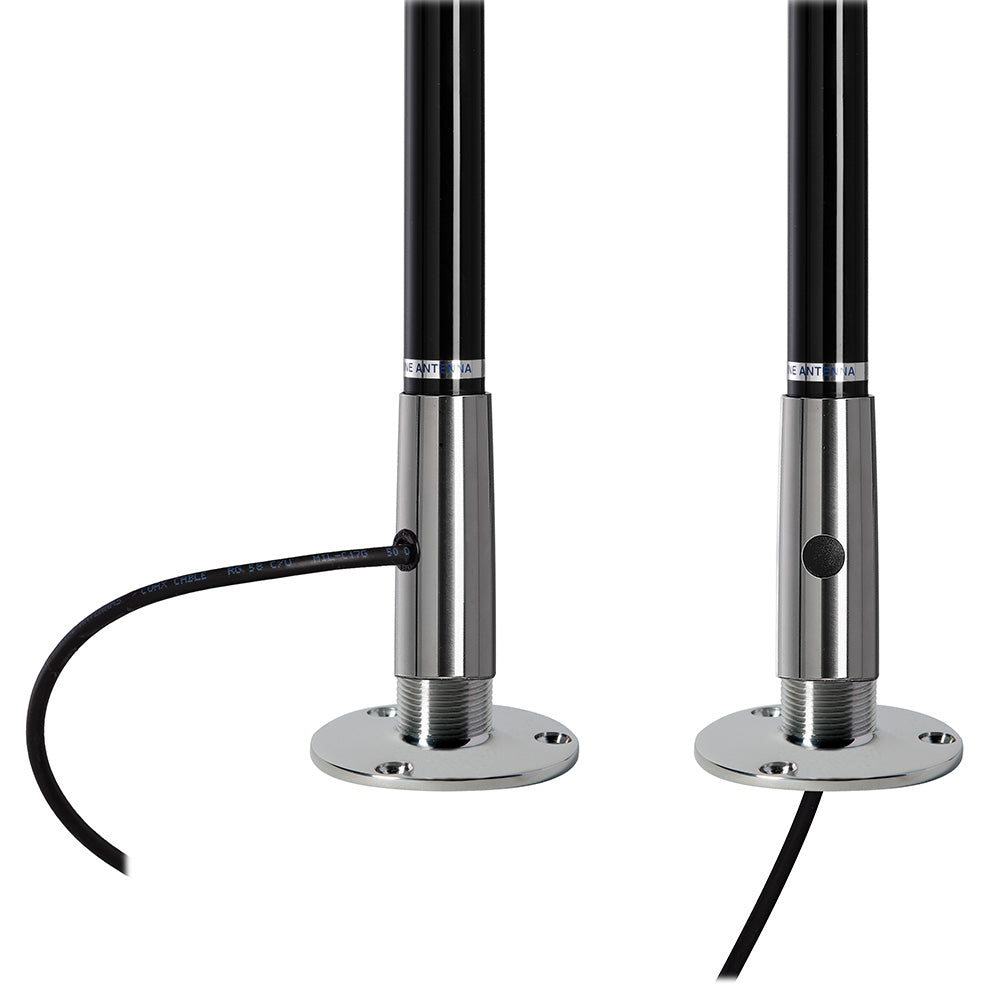 Scout 4 Black VHF Antenna 3dB Stainless Steel Ferule w5M RG58 Includes PL259 PF AN NVHF00045T