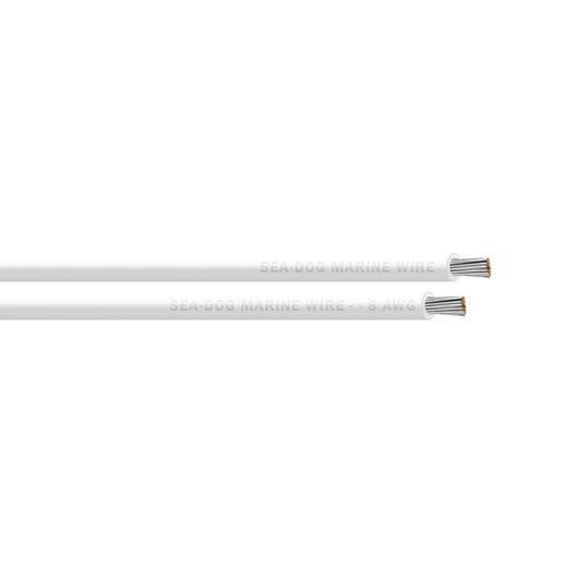 SeaDog 8 AWG White Primary Wire  50 8008051