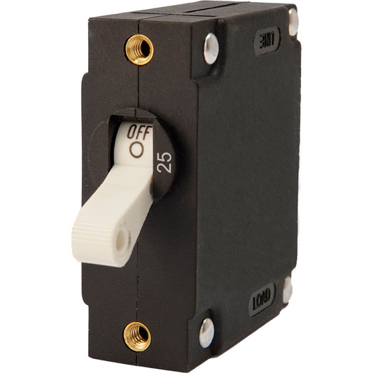 Egis A Series White Toggle Panel Mount Circuit Breaker  Single Pole 25A 320125