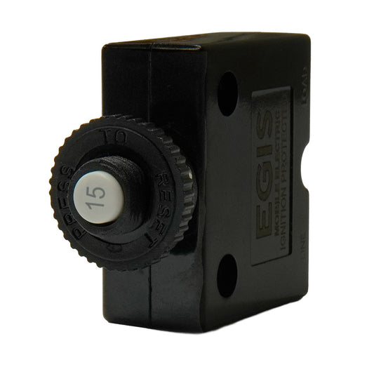 Egis 20A Push Button Panel Mount Circuit Breaker  Spade Terminal 471115