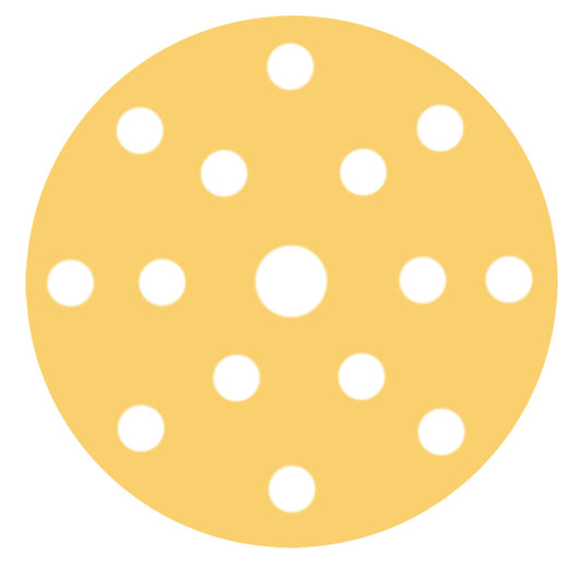 RUPES MULTIPURPOSE Paper Abrasive Discs 150mm 6  15 Holes  P40 Grit Box of 50pcs 945PD040