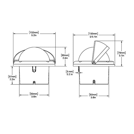 Ritchie SS1002W SuperSport Compass  Flush Mount  White SS1002W