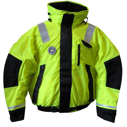 First Watch AB1100 Flotation Bomber Jacket  HiVis YellowBlack  XL AB1100HVXL
