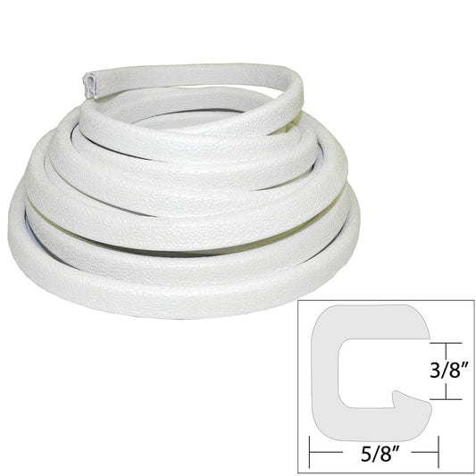 TACO Flexible Vinyl Trim  38 Opening x W x 25L  White V301312W251